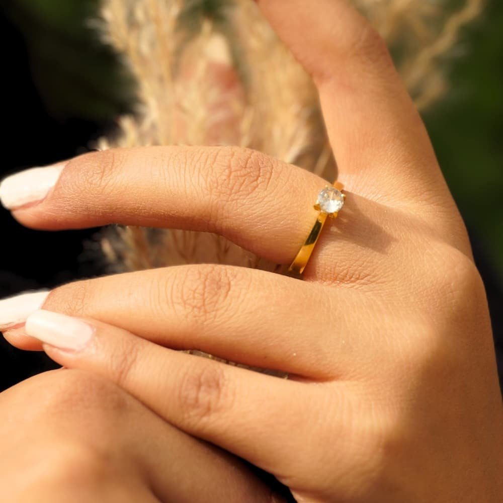 Solitairy 0.40ct Diamond Engagement Ring-18K Rose Gold Engagement Ring-Unique  Engag… | Dainty diamond engagement ring, White diamond ring, Engagement  rings romantic