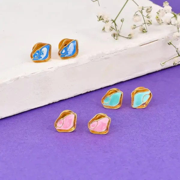 Combo of Three Colourful Small Studs