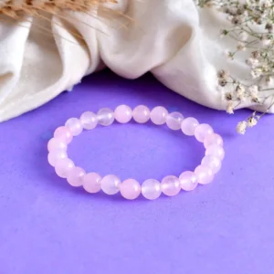 Rose Quartz Natural Gemstone Pink Bracelet