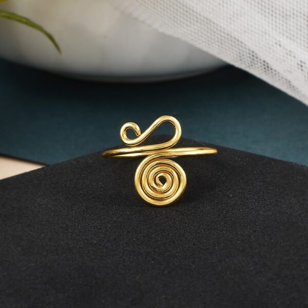 Adjustable Spiral Ring | Artificial Ring Brass