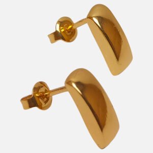 small studs with 18kt gold plating